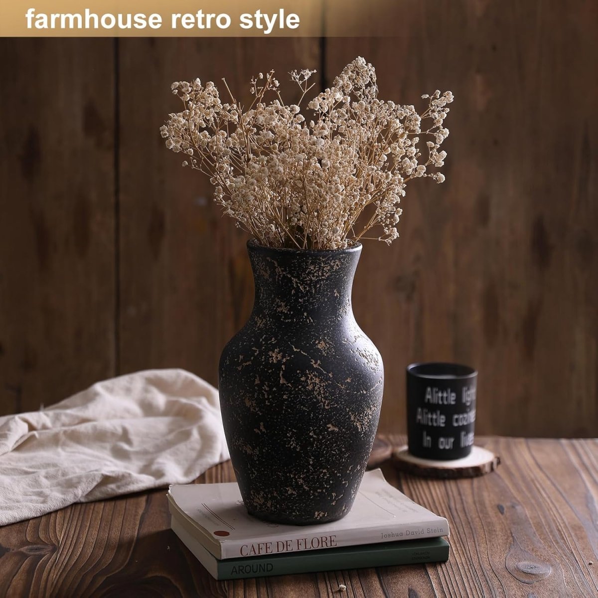 Rustic Vases for Home Decor. Ceramic Vase for Dining Table Decor. Terracotta Decorative Vase 6.1IN. ZSHLXM - Homesidy.com