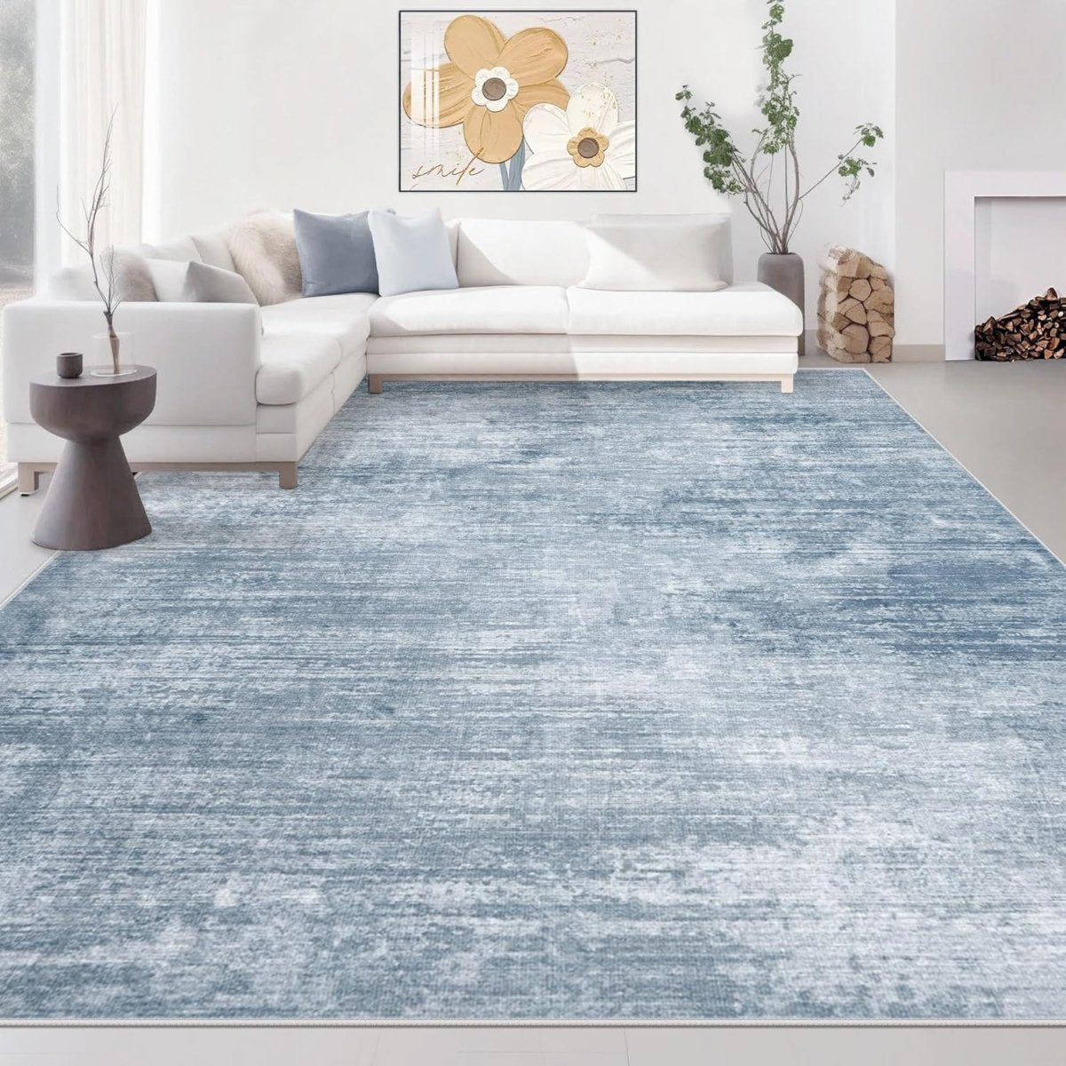 Area Rugs 6x9 Living Room: Washable Rug Modern Abstract Large Rug Soft Non Slip Neutral Rugs Stain Resistant Indoor Carpet for Bedroom Kitchen Dining Room Table Nursery Home Office Rugs(Beige,6x9) - Homesidy.com