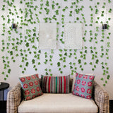 Fake Vines for Room Decor(12 Pack 84 Feet) Aesthetic Artificial Plant Ivy Leaves Hanging Greenery Garlands for Home Bedroom Wall Wedding Party Decor - Homesidy.com
