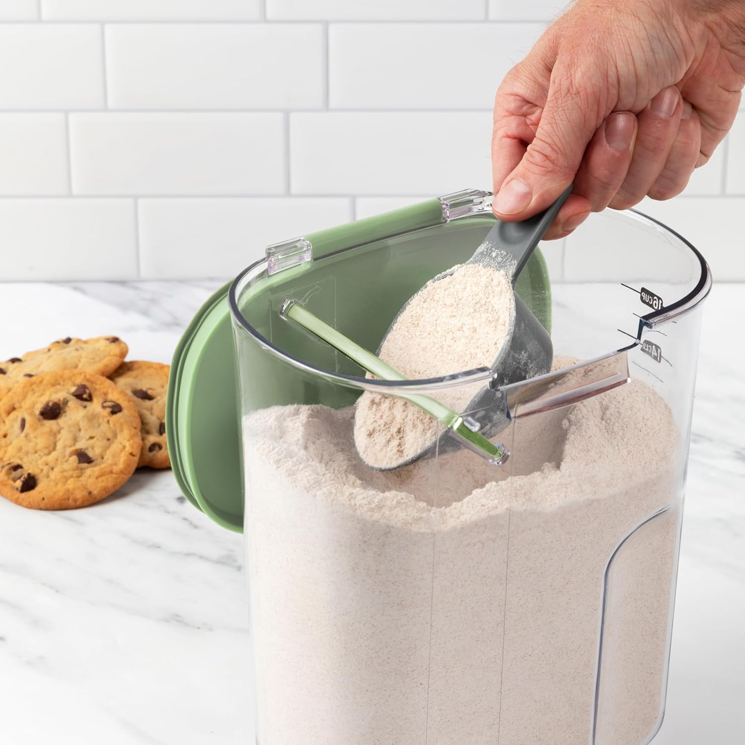 ProKeeper 9 - Piece Airtight Food Storage Container Set – Clear Plastic Flour and Sugar Canister Set with Magnetic Accessories for Kitchen Organization (Grey, 9 - Piece) - Homesidy.com