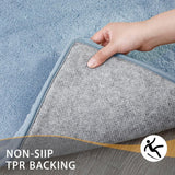 MINIDEAR Bathroom Rugs 24x17 Light Grey - Thick Elastic Foam Bath Mat, Ultra Soft &amp; Plush Fluffy, Non - Slip, Quick Dry, Absorbent Washable Floor Microfiber Mat for Tub, Home Decor Accessories - Homesidy.com