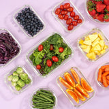 JoyJolt 24pc Borosilicate Glass Storage Containers with Lids | 12 Airtight/Freezer Safe Food Storage Containers for Pantry and Kitchen | Meal Prep Container for Lunch | Glass Tupperware Set - Homesidy.com