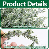 Watayo 60 Pcs Christmas Artificial Pine Branches with Red Berry Stems, 10.5&34; Faux Evergreen Norfolk Pine Cypress Leaves Stems, Fake Foliage Pine Needles Picks for DIY Craft Garland Home Decor - Homesidy.com