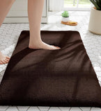 MINIDEAR Bathroom Rugs 24x17 Light Grey - Thick Elastic Foam Bath Mat, Ultra Soft &amp; Plush Fluffy, Non - Slip, Quick Dry, Absorbent Washable Floor Microfiber Mat for Tub, Home Decor Accessories - Homesidy.com