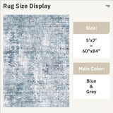 Soalmost Washable Area Rug 8x10, Large Soft Rugs for Living Room Vintage Beige Carpet 8x10 Area Rugs for Bedroom Dining Room Non - Slip Stain Resistant Under Table Rug - Homesidy.com
