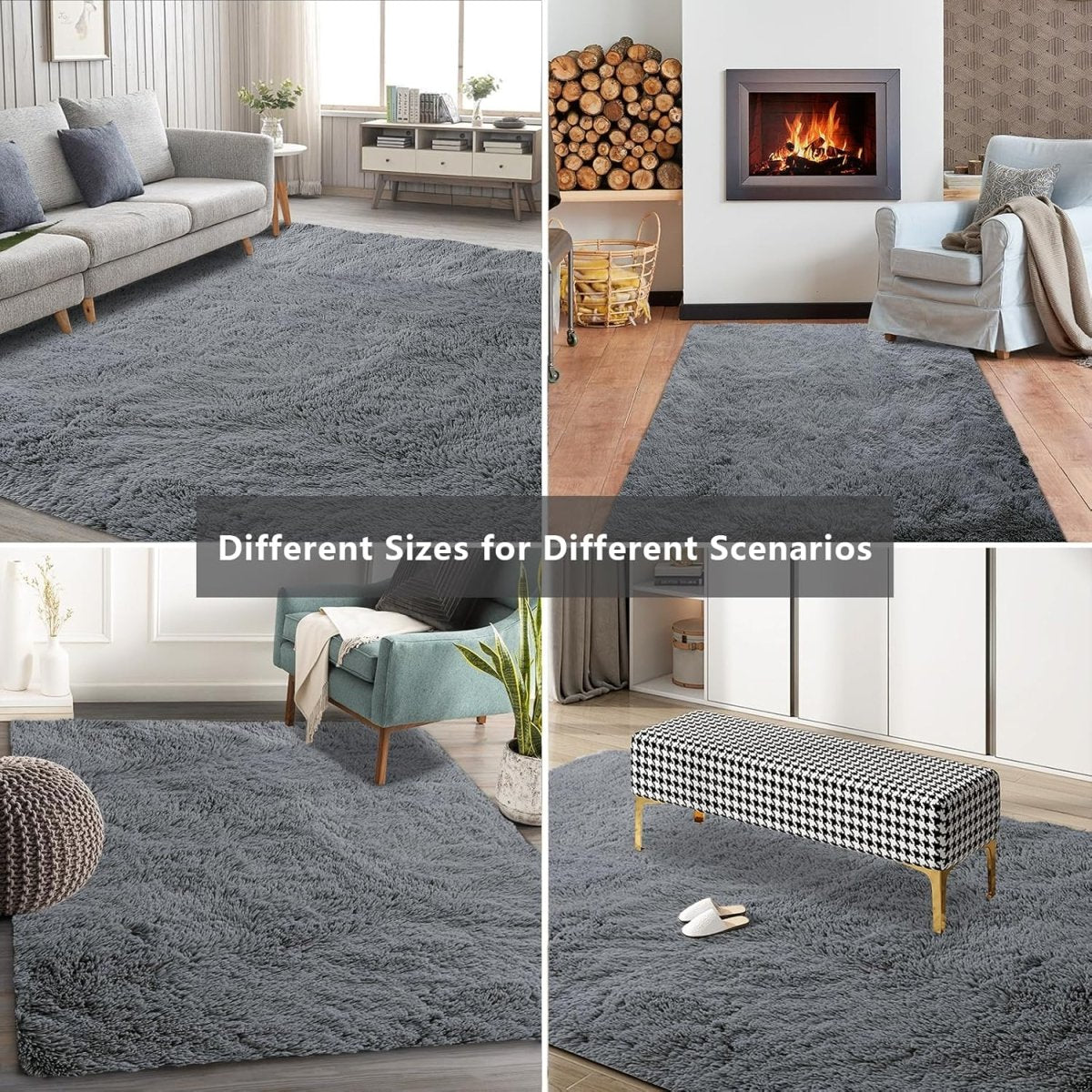 Shag Area Rugs for Bedroom Living Room,4X6 Ultra Soft Fluffy Area Rugs for Dorm, Indoor Carpet Nursery Rugs for Kids Girls Room Home Decor,Pink - Homesidy.com