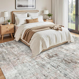 Soalmost Washable Area Rug 8x10, Large Soft Rugs for Living Room Vintage Beige Carpet 8x10 Area Rugs for Bedroom Dining Room Non - Slip Stain Resistant Under Table Rug - Homesidy.com