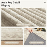 Soalmost Washable Area Rug 8x10, Large Soft Rugs for Living Room Vintage Beige Carpet 8x10 Area Rugs for Bedroom Dining Room Non - Slip Stain Resistant Under Table Rug - Homesidy.com