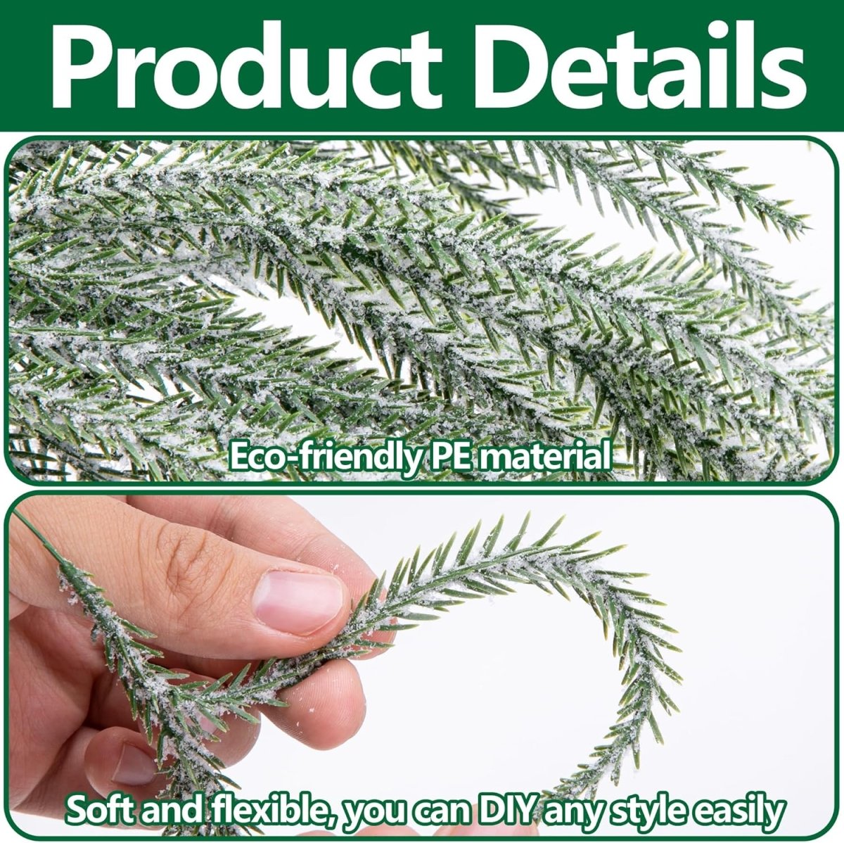 Watayo 60 Pcs Christmas Artificial Pine Branches with Red Berry Stems, 10.5&34; Faux Evergreen Norfolk Pine Cypress Leaves Stems, Fake Foliage Pine Needles Picks for DIY Craft Garland Home Decor - Homesidy.com