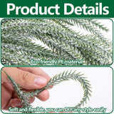 Watayo 60 Pcs Christmas Artificial Pine Branches with Red Berry Stems, 10.5&34; Faux Evergreen Norfolk Pine Cypress Leaves Stems, Fake Foliage Pine Needles Picks for DIY Craft Garland Home Decor - Homesidy.com