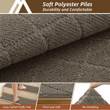 COSY HOMEER Edging Stair Treads Non - Slip Carpet Mat 28inX9in Indoor Stair Runners for Wooden Steps, Edging Stair Rugs for Kids and Dogs, 100% Polyester TPE Backing (15pc, Beige) - Homesidy.com