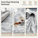 Soalmost Washable Area Rug 8x10, Large Soft Rugs for Living Room Vintage Beige Carpet 8x10 Area Rugs for Bedroom Dining Room Non - Slip Stain Resistant Under Table Rug - Homesidy.com