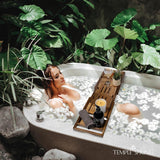 Temple Spring Wooden Bathtub Tray, Bamboo Bathroom Accessories, Bath Tray for Tub, at Home Spa Essentials, Board for Tub Table, Bath Caddy for Bathtub Accessories &amp; Bathroom Essentials – Natural - Homesidy.com