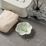 Mecaikru Ceramic Trinket Dish, Ring Tray, Decorative Jewelry Dish for Earrings Necklaces Watch Keys, for Women, White Green - Homesidy.com