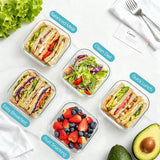 Vtopmart 5Pack 22oz Glass Storage Containers with Lids, Glass Meal Prep Food Container Sets with Snap Airtight Lids for Microwave, Oven, Freezer and Dishwasher, Grey - Homesidy.com