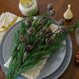 Artificial Christmas Norfolk Pine Stems Branches for Vases,12 Bundles Fake Pine Stems with 2 PCS Small Pinecones Branches Faux Evergreen Real Touch Greenery for Xmas Holiday Winter Table Indoor Decor - Homesidy.com