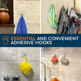 GLUIT Adhesive Wall Hooks for Hanging Heavy Duty 22 lbs Hooks for Walls No Damage, Towel Sticky Clear Hook, Waterproof, Home, Bathroom, Kitchen, Office, and Outdoor 12 Pack - Homesidy.com