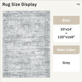 Soalmost Washable Area Rug 8x10, Large Soft Rugs for Living Room Vintage Beige Carpet 8x10 Area Rugs for Bedroom Dining Room Non - Slip Stain Resistant Under Table Rug - Homesidy.com