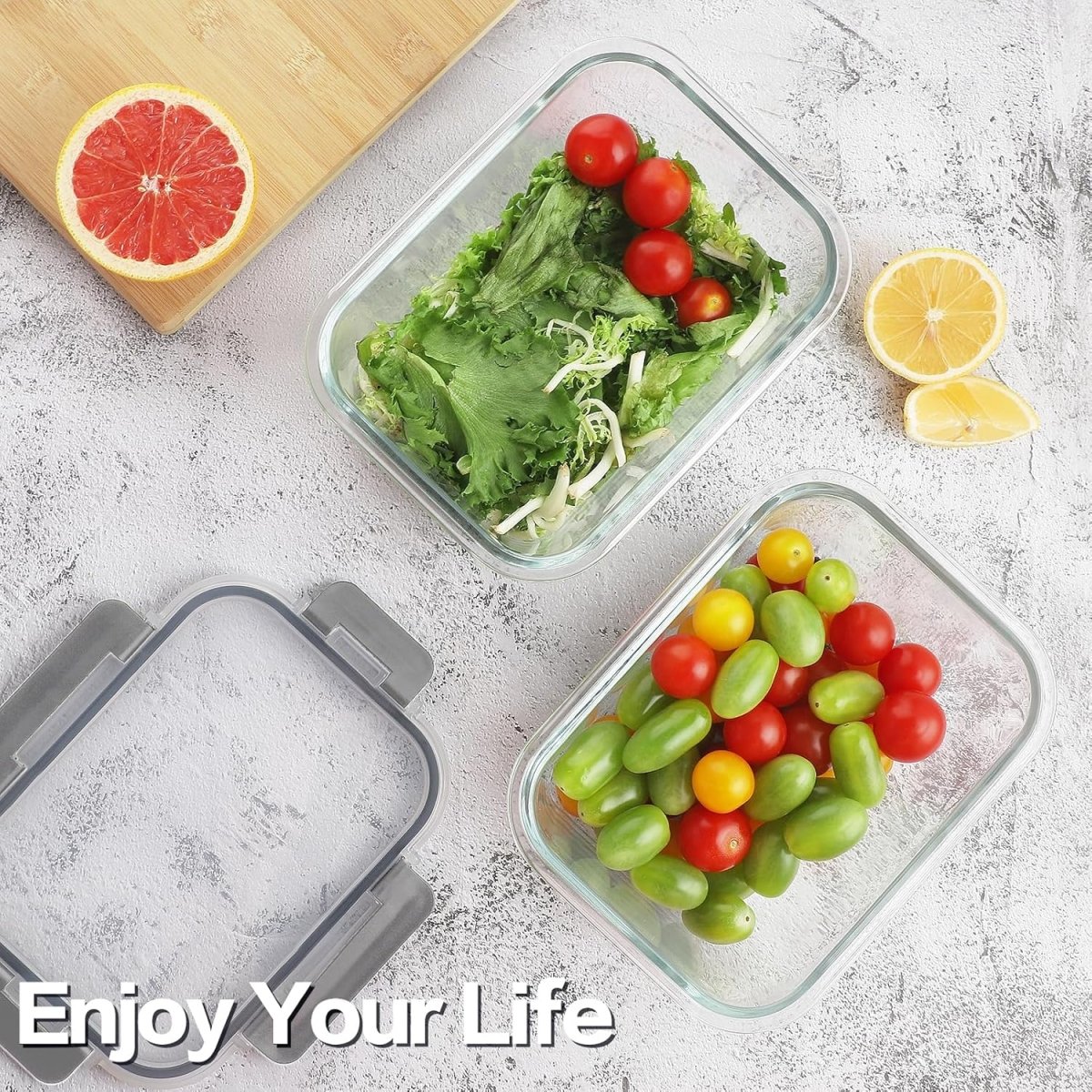 HOMBERKING 24pc Borosilicate Glass Food Storage Containers with Lids, Glass Meal Prep Containers with Leak Proof Snap Lock Lids, Airtight Bento Lunch Boxes, Kitchen Storage (12 lids &amp; 12 Containers) - Homesidy.com