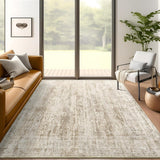Soalmost Washable Area Rug 8x10, Large Soft Rugs for Living Room Vintage Beige Carpet 8x10 Area Rugs for Bedroom Dining Room Non - Slip Stain Resistant Under Table Rug - Homesidy.com