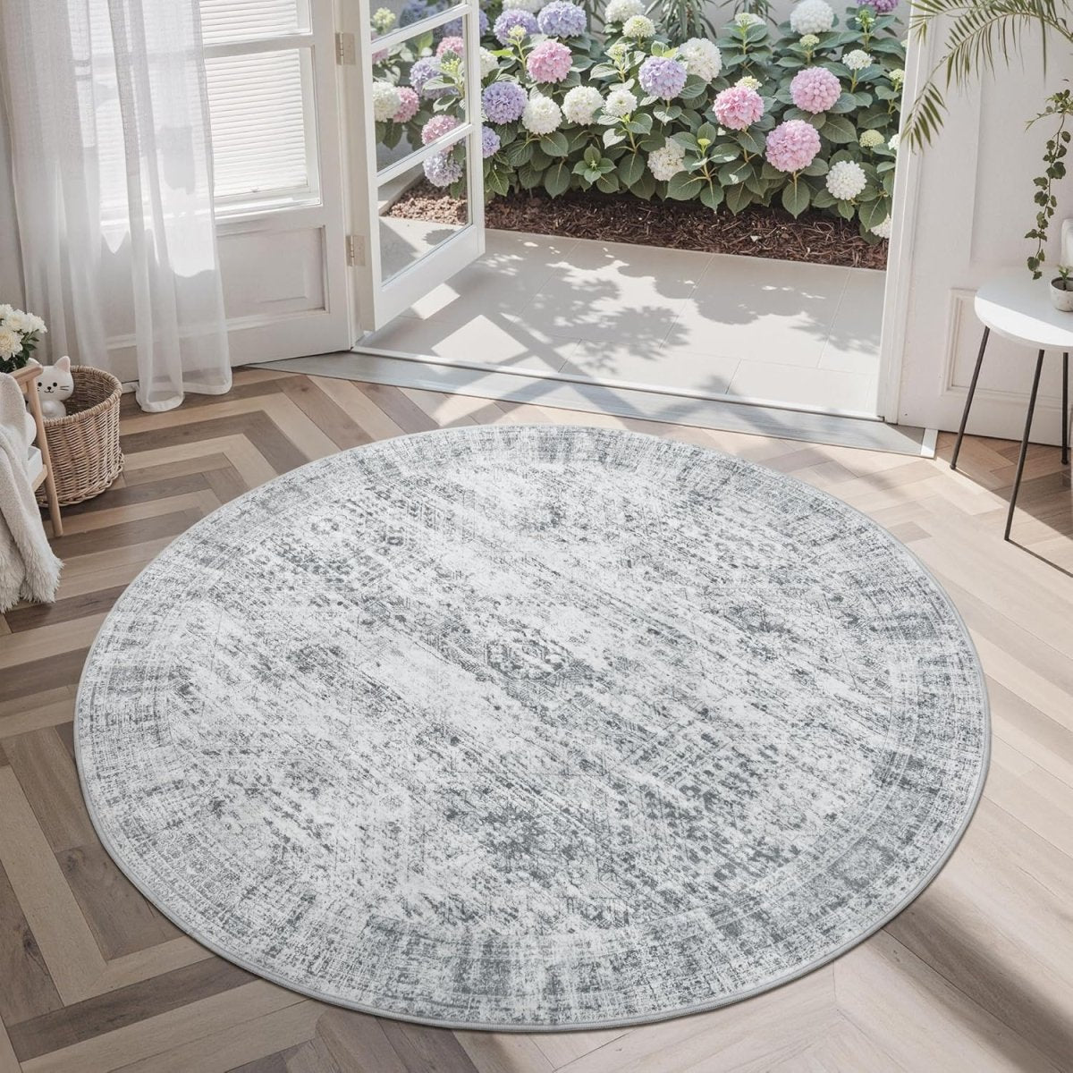 Soalmost Washable Area Rug 8x10, Large Soft Rugs for Living Room Vintage Beige Carpet 8x10 Area Rugs for Bedroom Dining Room Non - Slip Stain Resistant Under Table Rug - Homesidy.com