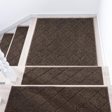 COSY HOMEER Edging Stair Treads Non - Slip Carpet Mat 28inX9in Indoor Stair Runners for Wooden Steps, Edging Stair Rugs for Kids and Dogs, 100% Polyester TPE Backing (15pc, Beige) - Homesidy.com