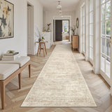 Soalmost Washable Area Rug 8x10, Large Soft Rugs for Living Room Vintage Beige Carpet 8x10 Area Rugs for Bedroom Dining Room Non - Slip Stain Resistant Under Table Rug - Homesidy.com