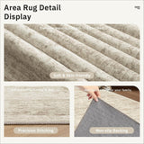 Soalmost Washable Area Rug 8x10, Large Soft Rugs for Living Room Vintage Beige Carpet 8x10 Area Rugs for Bedroom Dining Room Non - Slip Stain Resistant Under Table Rug - Homesidy.com