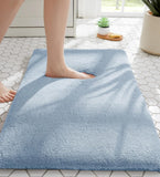 MINIDEAR Bathroom Rugs 24x17 Light Grey - Thick Elastic Foam Bath Mat, Ultra Soft &amp; Plush Fluffy, Non - Slip, Quick Dry, Absorbent Washable Floor Microfiber Mat for Tub, Home Decor Accessories - Homesidy.com