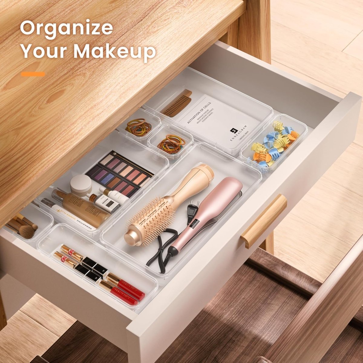 A - LuGei 【Military Grade Drawer Organizer, 【𝟱𝗦𝗶𝘇𝗲】 Makeup organizer, 【Holds 177 Items】 Bathroom Organizers and Storage, Organization and Storage, Desk Drawer Organizer for Bathroom Vanity - Homesidy.com
