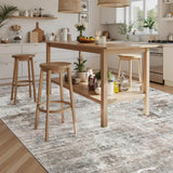 Soalmost Washable Area Rug 8x10, Large Soft Rugs for Living Room Vintage Beige Carpet 8x10 Area Rugs for Bedroom Dining Room Non - Slip Stain Resistant Under Table Rug - Homesidy.com