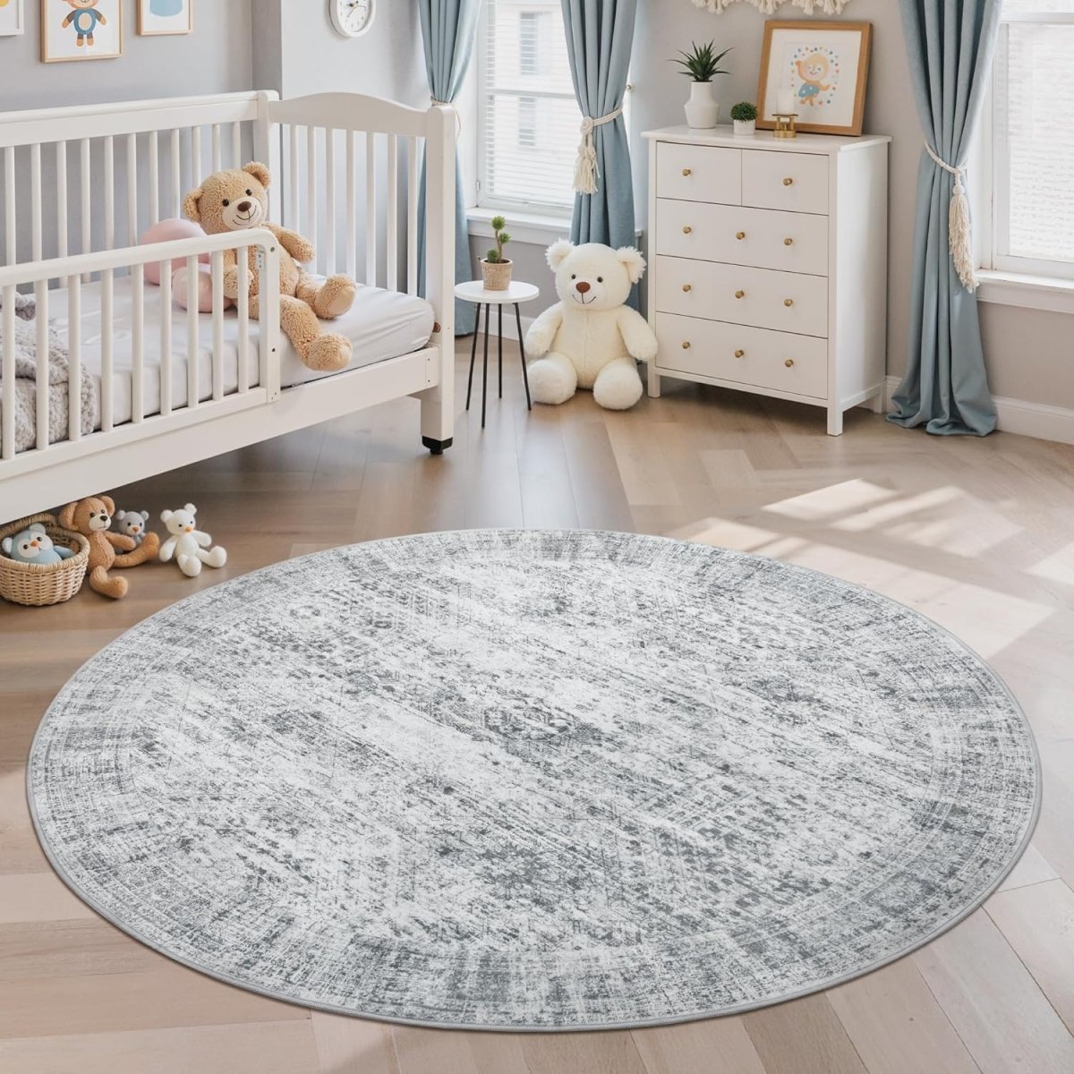 Soalmost Washable Area Rug 8x10, Large Soft Rugs for Living Room Vintage Beige Carpet 8x10 Area Rugs for Bedroom Dining Room Non - Slip Stain Resistant Under Table Rug - Homesidy.com