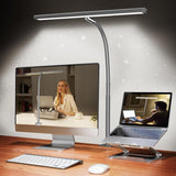 Airlonv LED Desk Lamp for Office Home, Eye - Caring Desk Light with Stepless Dimming Adjustable Flexible Gooseneck, 10W USB Adapter Desk Lamp with Clamp for Reading, Study, Workbench (Black) - Homesidy.com