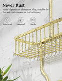 YASONIC Shower Caddy Hanging - Never Rust Shower Organizer - Aluminum Over The Head Caddy with 10 Hooks for Razor/Sponge - Rack with Soap Basket - Silver - Homesidy.com