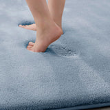 MINIDEAR Bathroom Rugs 24x17 Light Grey - Thick Elastic Foam Bath Mat, Ultra Soft &amp; Plush Fluffy, Non - Slip, Quick Dry, Absorbent Washable Floor Microfiber Mat for Tub, Home Decor Accessories - Homesidy.com