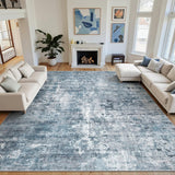 Soalmost Washable Area Rug 8x10, Large Soft Rugs for Living Room Vintage Beige Carpet 8x10 Area Rugs for Bedroom Dining Room Non - Slip Stain Resistant Under Table Rug - Homesidy.com