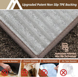 COSY HOMEER Edging Stair Treads Non - Slip Carpet Mat 28inX9in Indoor Stair Runners for Wooden Steps, Edging Stair Rugs for Kids and Dogs, 100% Polyester TPE Backing (15pc, Beige) - Homesidy.com