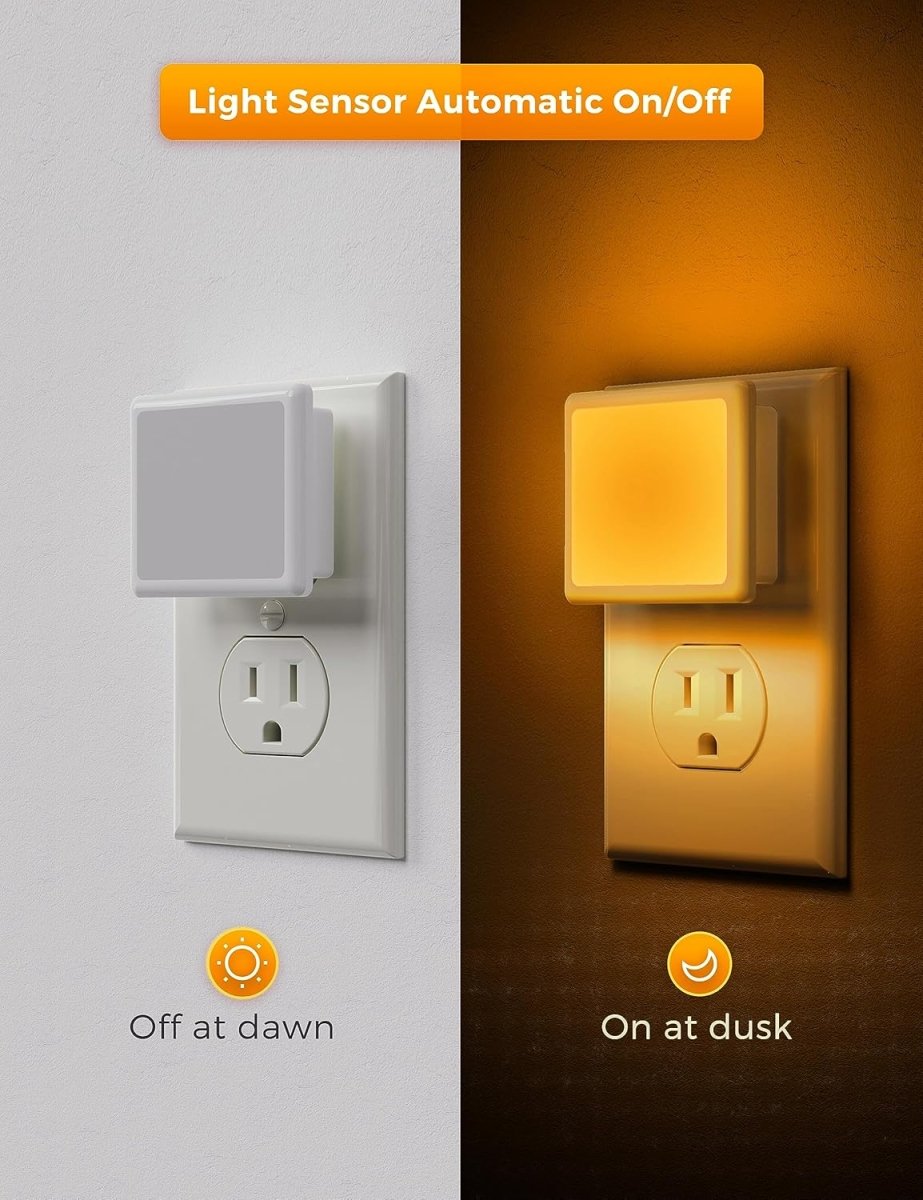 L LOHAS LED Night Lights Plug into Wall 2 - Pack, 0.3W Plug in Night Light, Dusk to Dawn, 3000K Soft White, Bright Nightlight Auto - On/Off, for Adults Kids Room Bedroom Bathroom Hallway Kitchen, Non - Dim - Homesidy.com