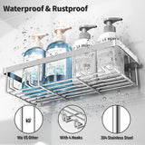Liuoud 5 Pack Shower Caddy Organizer Rack Shelf for Inside Shower, Adhesive Bathroom Wall Storage Basket Rustproof Stainless Steel Shampoo Holder, Girly Bathroom Accessory Decor Set, Pink - Homesidy.com