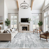 Soalmost Washable Area Rug 8x10, Large Soft Rugs for Living Room Vintage Beige Carpet 8x10 Area Rugs for Bedroom Dining Room Non - Slip Stain Resistant Under Table Rug - Homesidy.com