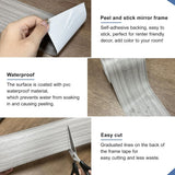 TIANLDD 27 FT Wood Grain Wallpaper Border, Removable Waterproof Mirror Border Peel and Stick,Bathroom Mirror Frame Border.(Black) - Homesidy.com