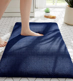 MINIDEAR Bathroom Rugs 24x17 Light Grey - Thick Elastic Foam Bath Mat, Ultra Soft &amp; Plush Fluffy, Non - Slip, Quick Dry, Absorbent Washable Floor Microfiber Mat for Tub, Home Decor Accessories - Homesidy.com