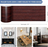 TIANLDD 27 FT Wood Grain Wallpaper Border, Removable Waterproof Mirror Border Peel and Stick,Bathroom Mirror Frame Border.(Black) - Homesidy.com