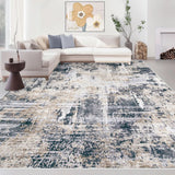 Area Rugs 6x9 Living Room: Washable Rug Modern Abstract Large Rug Soft Non Slip Neutral Rugs Stain Resistant Indoor Carpet for Bedroom Kitchen Dining Room Table Nursery Home Office Rugs(Beige,6x9) - Homesidy.com