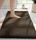 MINIDEAR Bathroom Rugs 24x17 Light Grey - Thick Elastic Foam Bath Mat, Ultra Soft &amp; Plush Fluffy, Non - Slip, Quick Dry, Absorbent Washable Floor Microfiber Mat for Tub, Home Decor Accessories - Homesidy.com