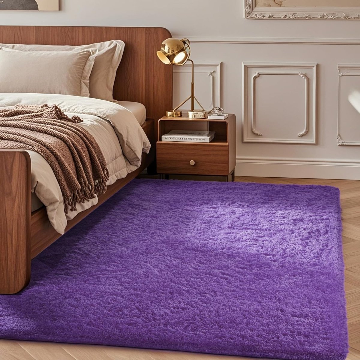 Ophanie Area Rugs for Living Room Bedroom, Upgrade Non - Slip Fluffy Soft Grey Shag Carpet, Indoor Floor Gray 4x6 Fuzzy Shaggy Living Room Plush Rug for Kids Home Dorm Decor Aesthetic - Homesidy.com