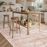 Soalmost Washable Area Rug 8x10, Large Soft Rugs for Living Room Vintage Beige Carpet 8x10 Area Rugs for Bedroom Dining Room Non - Slip Stain Resistant Under Table Rug - Homesidy.com