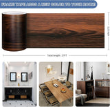 TIANLDD 27 FT Wood Grain Wallpaper Border, Removable Waterproof Mirror Border Peel and Stick,Bathroom Mirror Frame Border.(Black) - Homesidy.com