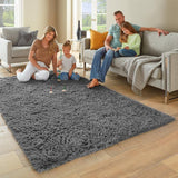 Ophanie Area Rugs for Living Room Bedroom, Upgrade Non - Slip Fluffy Soft Grey Shag Carpet, Indoor Floor Gray 4x6 Fuzzy Shaggy Living Room Plush Rug for Kids Home Dorm Decor Aesthetic - Homesidy.com