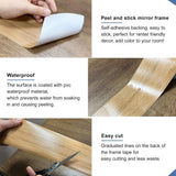TIANLDD 27 FT Wood Grain Wallpaper Border, Removable Waterproof Mirror Border Peel and Stick,Bathroom Mirror Frame Border.(Black) - Homesidy.com